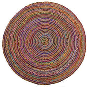  Natural Fibres Jute - Rhonda Rangoon Multi Jute Hand Woven Circular Hand Woven Floor Rug  - 2