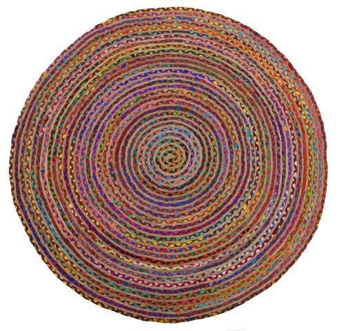  Natural Fibres Jute - Rhonda Rangoon Multi Jute Hand Woven Circular Hand Woven Floor Rug  - 2
