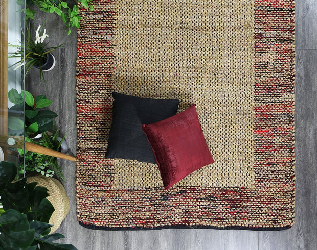  Natural Fibres Mahal Red  Hand Woven Jute Hand Woven Floor Rug - 4
