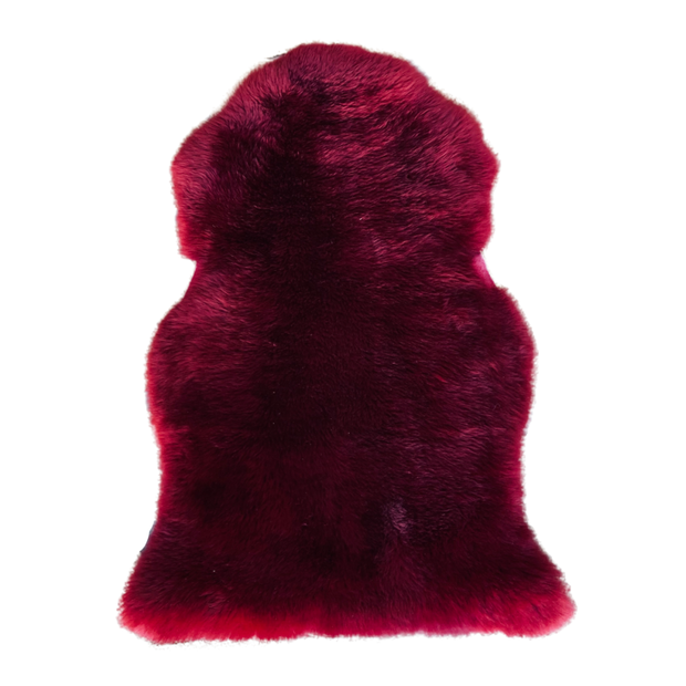  Natural Fibres Sheepskin Merino and SHEhmte SHE Red Outdoor Washable Hand Woven Floor Rug - 1
