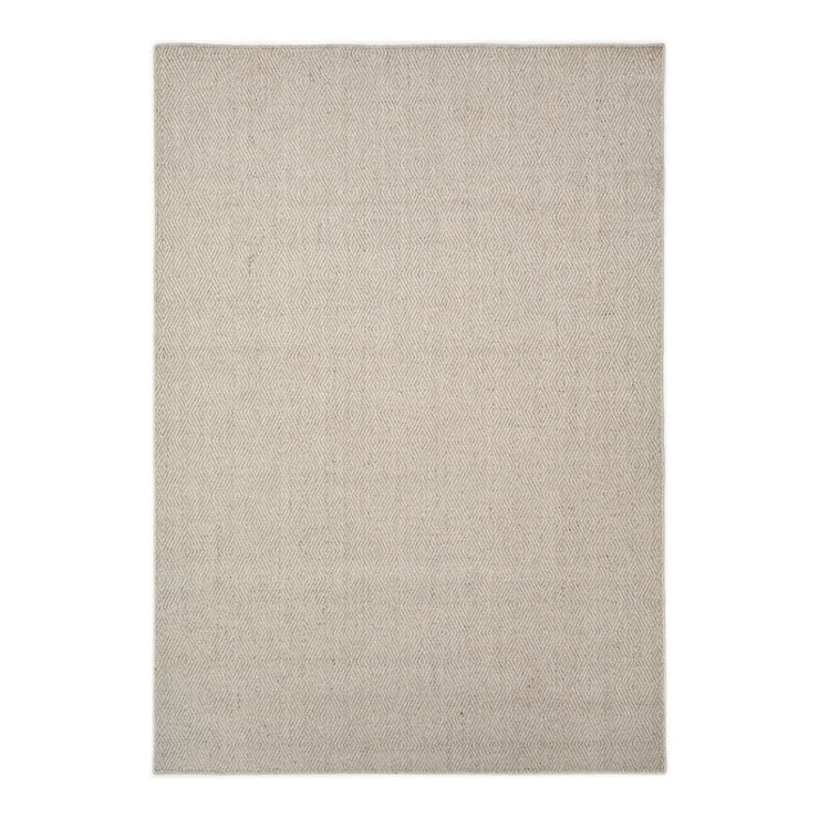  Natural Fibres Silverstone Modern Silver Hand Made Wool Flat Weave Hand Woven Floor Rug  - 1