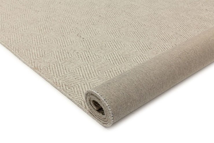  Natural Fibres Silverstone Modern Silver Hand Made Wool Flat Weave Hand Woven Floor Rug  - 3