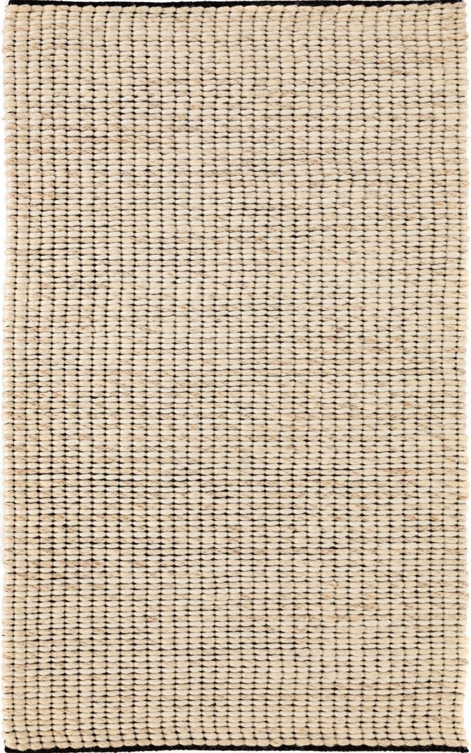  Natural Fibres Serenity White and Light Beige Hand Woven Flat Weave Wool Hand Woven Floor Rug  - 2