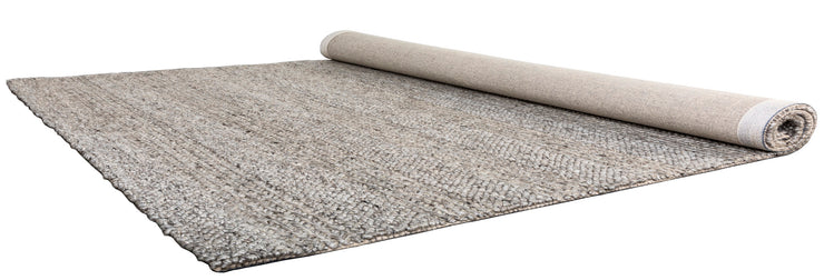  Natural Fibres Diva Silver Braided Hand Loomed Wool and Viscose Blend Hand Woven Floor Rug  - 4