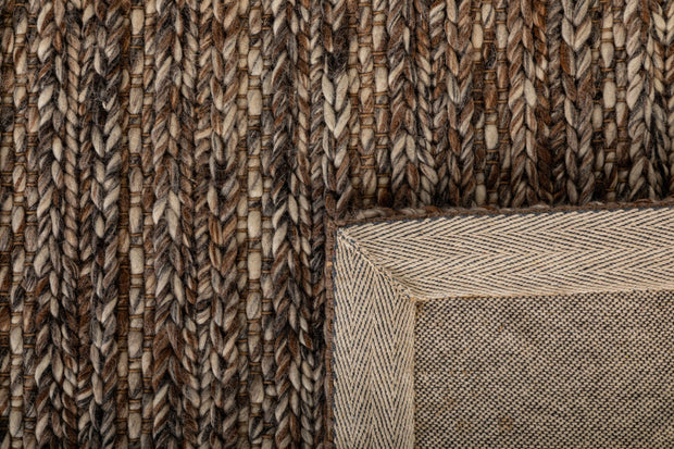 Natural Fibres Svend Mocha Hand Braided Pure Wool Hand Woven Floor Rug  - 4
