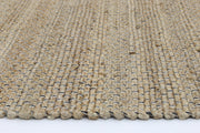  Natural Fibres Taj Black Natural Basket Weave Hand Woven Floor Jute Hand Woven Floor Rug   - 3