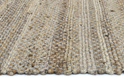  Natural Fibres Taj Grey Natural Basket Weave Hand Woven Floor Jute Hand Woven Floor Rug  - 3