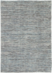  Natural Fibres Scandi Nord Teal Blue Reversible Wool Round Hand Woven Floor Rug  - 2