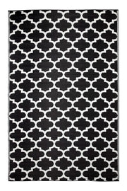  Natural Fibres Tangier Black and White  Recycled Plastic Indoor Outdoor Hand Woven Floor Rug  - 2