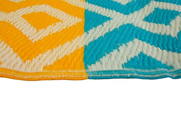 Angles Orange and Yellow Multi Outdoor Rug -  - 5