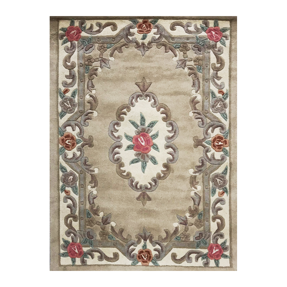 Avalon Fawn Hand Tufted Wool Rectanlge Rug