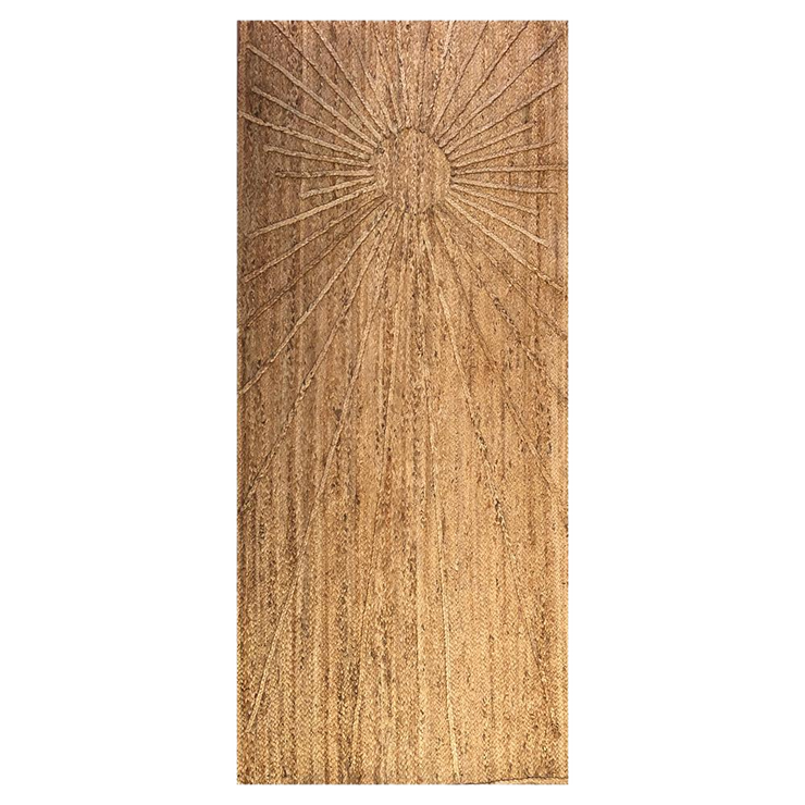  Natural Fibres Jute - Cascade Natural Circle Hand Braided Hand Woven Floor Rug  - 1