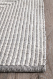  Natural Fibres Denver Ash Grey PET Indoor Outdoor Washable Hand Woven Floor Rug  - 3