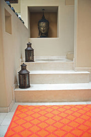  Natural Fibres Modern Marrakesh Orange - 100% Cotton Hand Woven Floor Rug  - 2