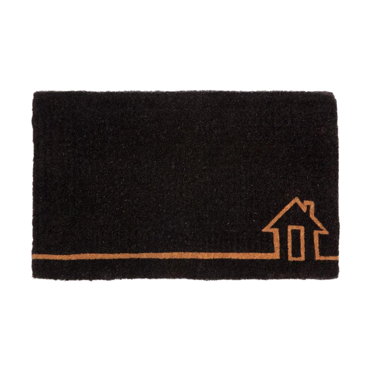 Natural Fibres Doormat- Ghar Black 100% Coir  - 1