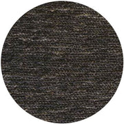  Natural Fibres Hemp Black Handknotted Eco Friendly Floor Round Hand Woven Floor Rug  - 2