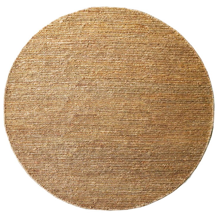  Natural Fibres Hemp Natural Handknotted Eco Friendly Floor Round Hand Woven Floor Rug  - 1