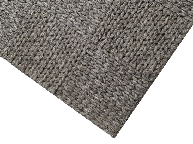  Natural Fibres Ottowa Ash Grey - Modern Hand Knotted Wool Hand Woven Floor Rug  - 3