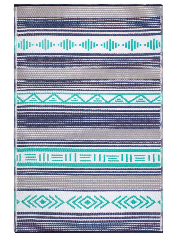 Ibiza Blue and Turquoise Outdoor Rug -  - 2