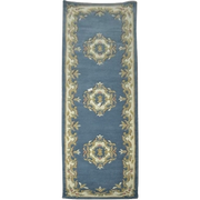  Natural Fibres Jewel Blue - Hand Tufted wool Hand Woven Floor Rug Runner  - 1