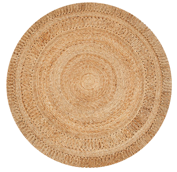  Natural Fibres Jute - Magnolia Circle Hand Braided Jute Hand Woven Floor Rug  - 4