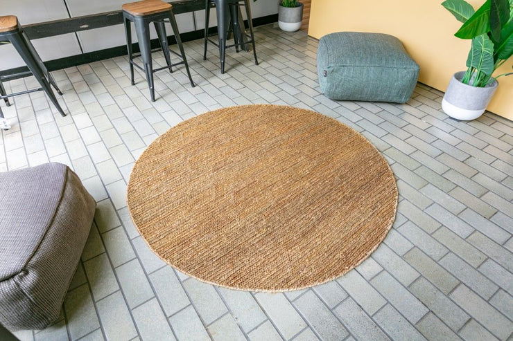  Natural Fibres Hemp Natural Handknotted Eco Friendly Floor Round Hand Woven Floor Rug  - 4