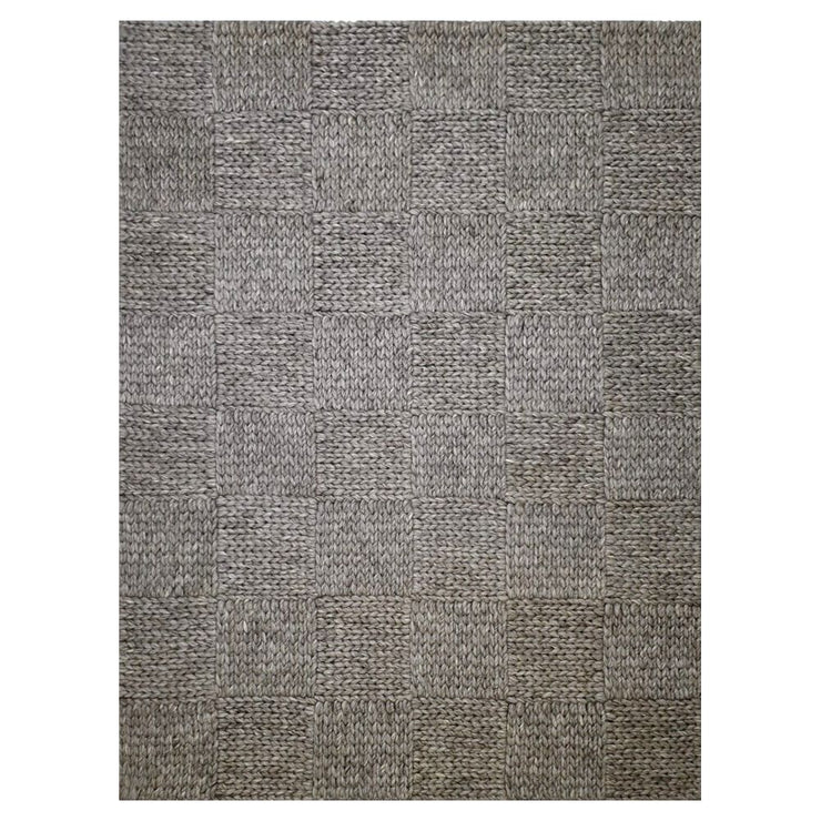  Natural Fibres Ottowa Ash Grey - Modern Hand Knotted Wool Hand Woven Floor Rug  - 1