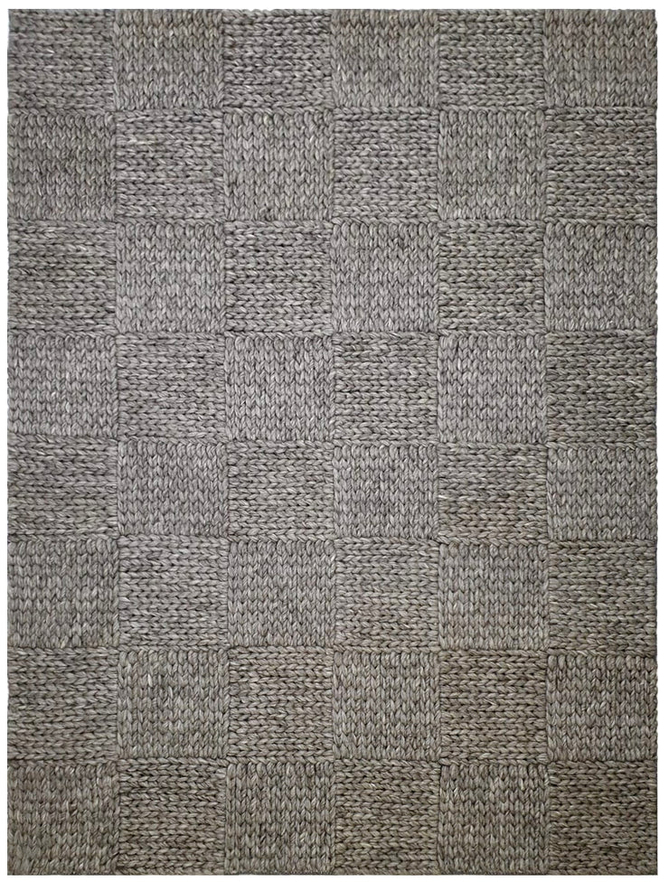  Natural Fibres Ottowa Ash Grey - Modern Hand Knotted Wool Hand Woven Floor Rug  - 7