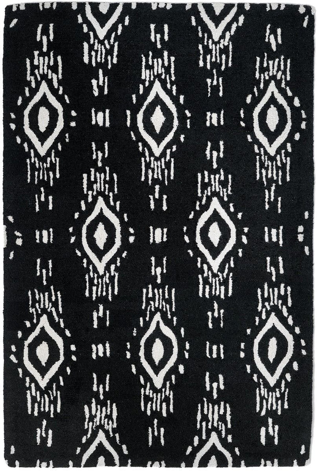  Natural Fibres Surah Black and White PET Indoor Outdoor Washable Hand Woven Floor Rug  - 2