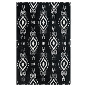  Natural Fibres Surah Black and White PET Indoor Outdoor Washable Hand Woven Floor Rug  - 1