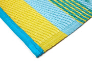  Natural Fibres Tromso Aqua and Yellow  Recycled Plastic Indoor Outdoor Hand Woven Floor Rug  - 3
