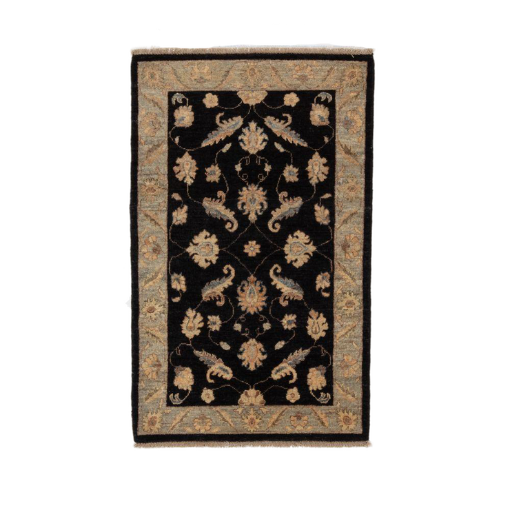  Natural Fibres Afghan Hezari Choobi Wool Hand Woven Floor Rug - 1