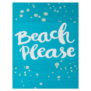 Beach Please Aqua Indoor Outdoor Washable Recycled Plastic Floor Rug
